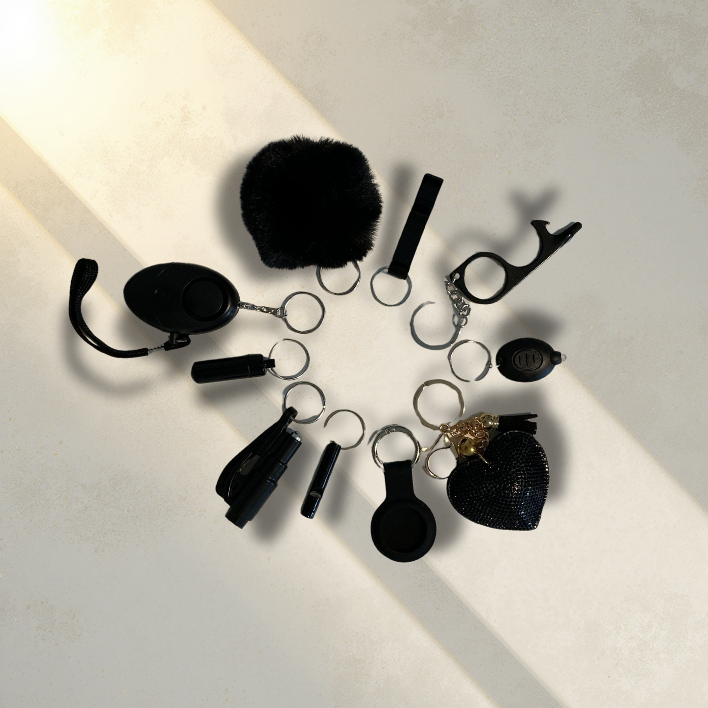Random Safety Keychain – 10 Items